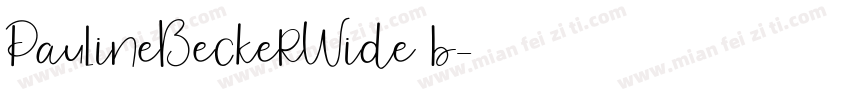 PaulineBeckerWide b字体转换